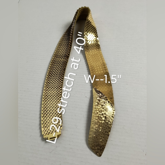 Statement Vintage Gold Metal Snake Belt Stretch main image 11